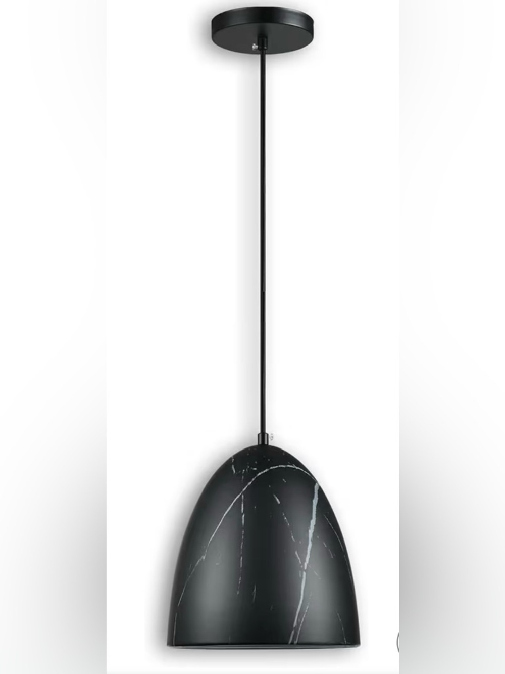 NWT Marble Pendant Light, 8.2"x7.9" Metal, 15"-72" Adjustable Line, E26 Socket